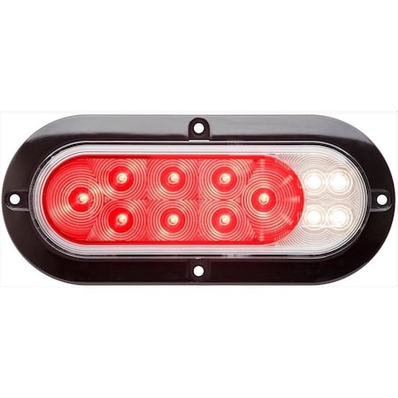 Optronics 6-In Surface Mount Light With Red And Clear Lens, Red And White Led, 12V STL211XRFHB